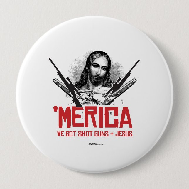 "Merica - Vi Har Guns och Jesus Knapp (Framsida)