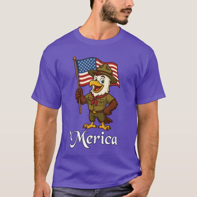 "Merican Eagle Scout T Shirt (Framsida)