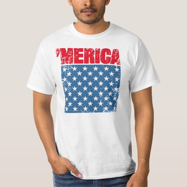 ' Merican flagga Tee (Framsida)