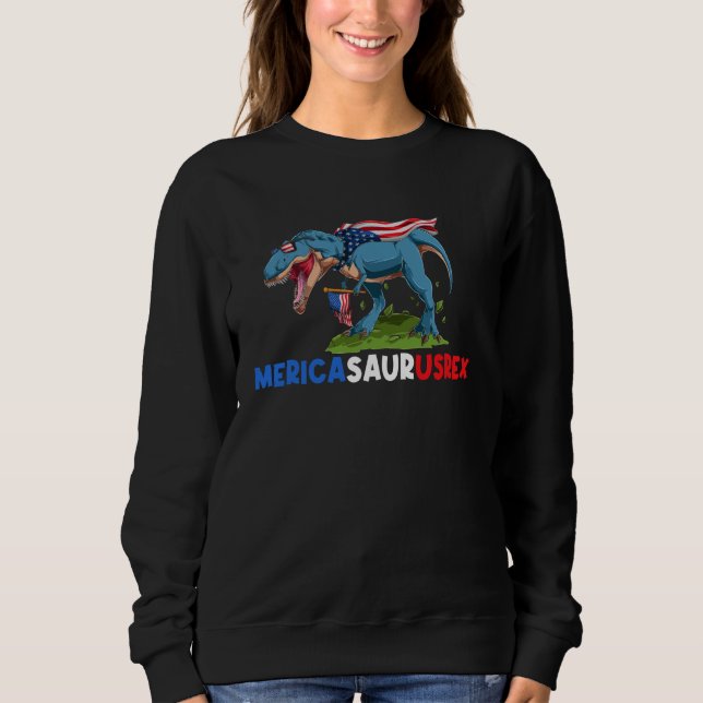 Mericasaurusrex Kids, känd amerikansk 4:e juli T Shirt (Framsida)