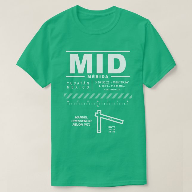 Merida Internationell flygplats MID T-Shirt (Design framsida)