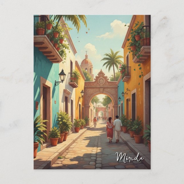 Merida Mexico Resor Vykort (Framsida)