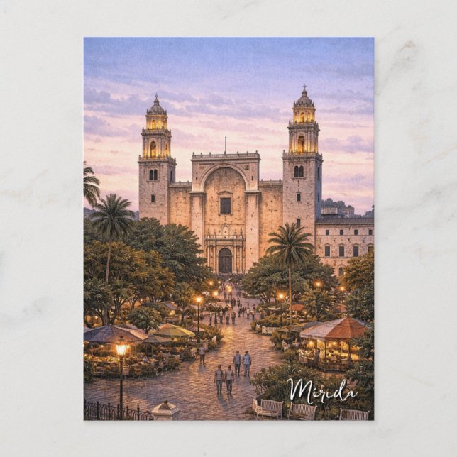 Merida Mexico Resor Vykort (Framsida)