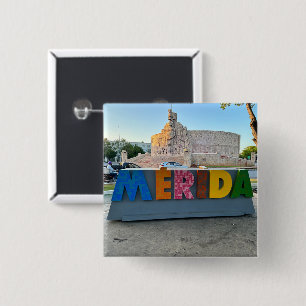 Merida, Mexiko - Kvadratknapp Knapp