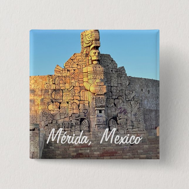 Merida, Mexiko - Kvadratknapp Knapp (Framsida)