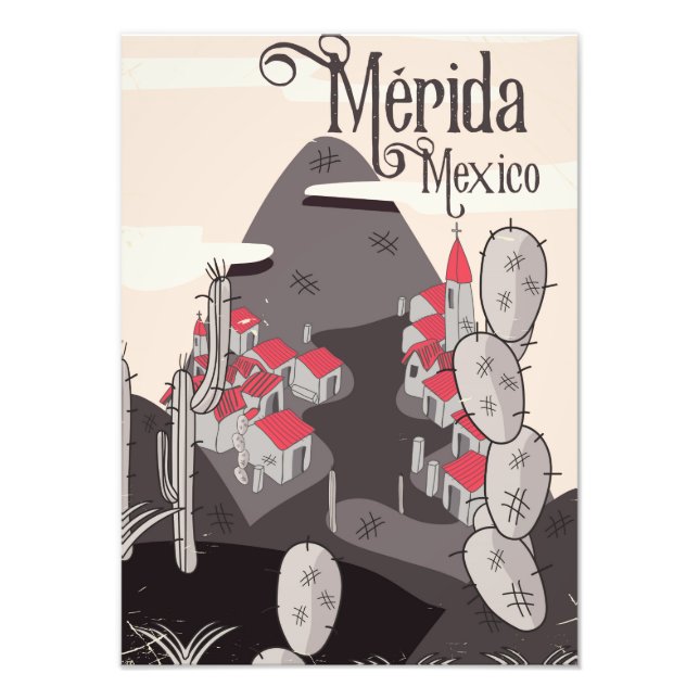 Mérida Mexiko reseaffisch Fototryck (Framsidan)