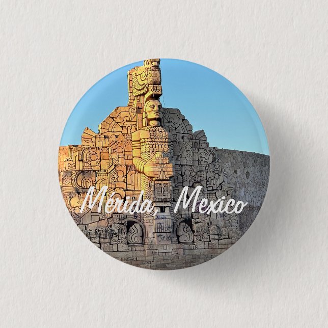 Merida, Mexiko - Round Button Knapp (Framsida)