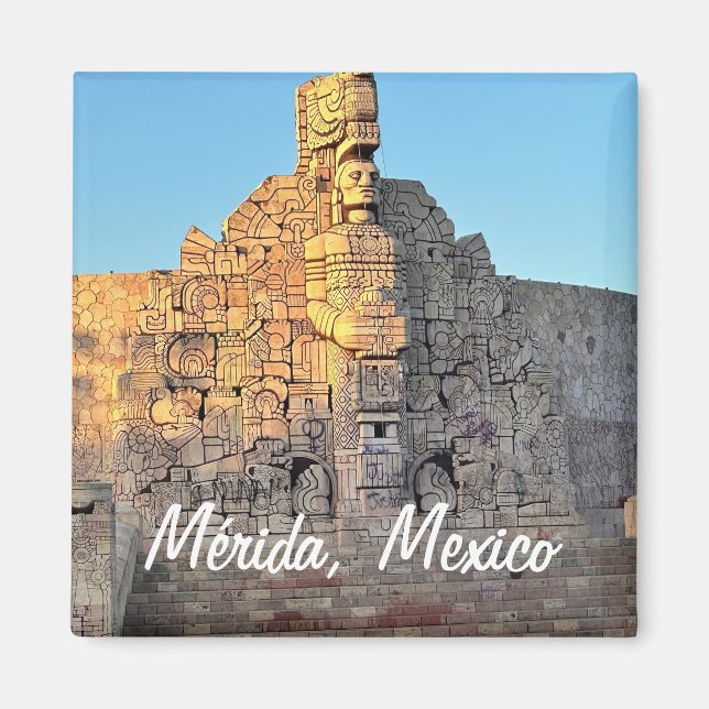 Merida, Mexiko - Square Magnet (Framsidan)