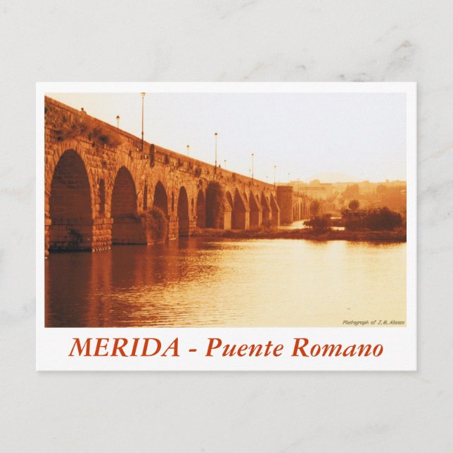 MERIDA - Puente Romano Vykort (Framsida)