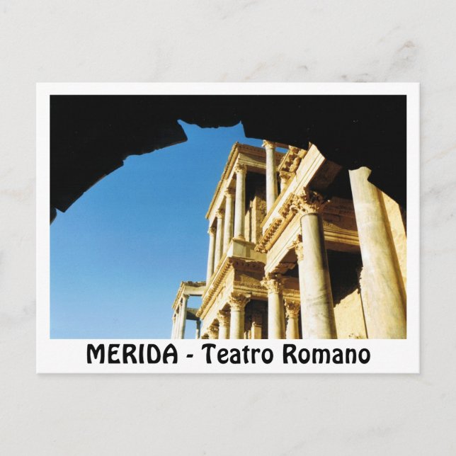 MERIDA - Teatro Romano Vykort (Framsida)
