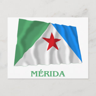 Mérida Wave Flagga med Namn Vykort