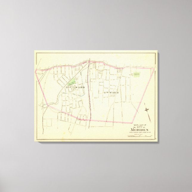 Meriden söderut canvastryck (Framsida)