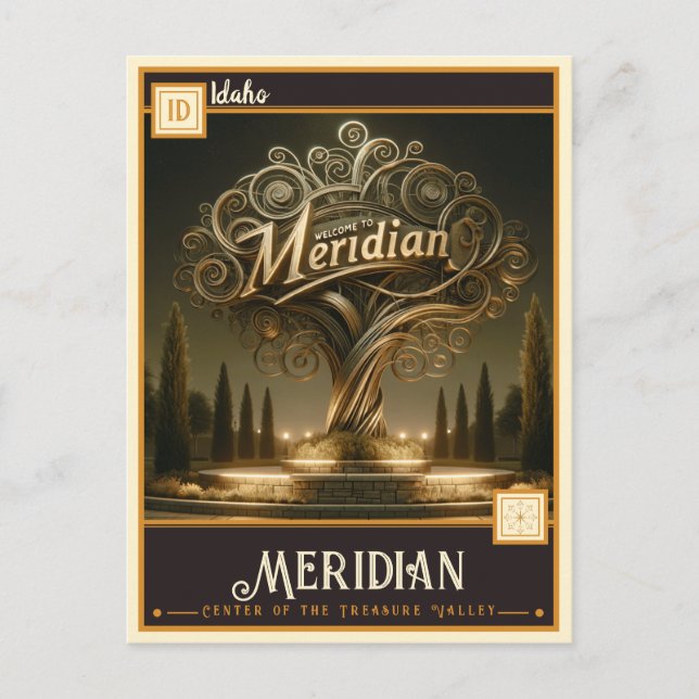 Meridian, Idaho | VINTAGE Vykort (Framsida)