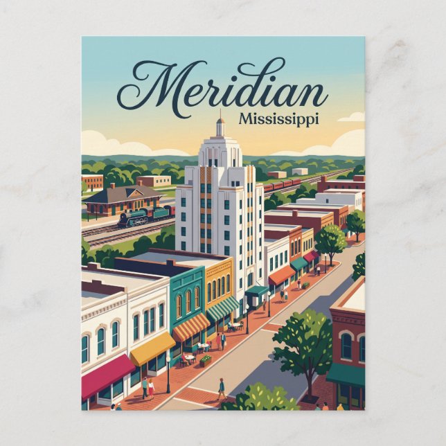 Meridian, Mississippi Vykort (Framsida)