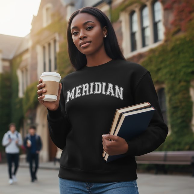 MERIDIAN Universitetstilvant Tröja Amerika Högskol Lång Ärmad Tröja (Skapare uppladdad)