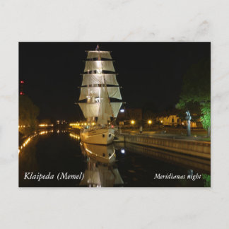 Meridianas night by @LoveKlaipeda (Memel) Postcard Vykort