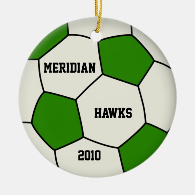 Meridiskt ockernamn julgransprydnad keramik (Framsidan)