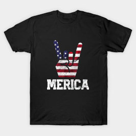 MERIKA - Amerikanska Flagga T Shirt