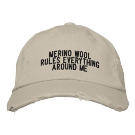 Merino Wool Regler allt omkring mig Broderad Keps