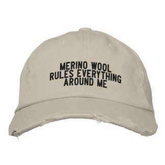 Merino Wool Regler allt omkring mig Broderad Keps