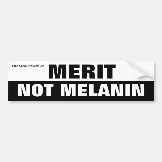 Merit Not Melanin Bildekal (Framsidan)