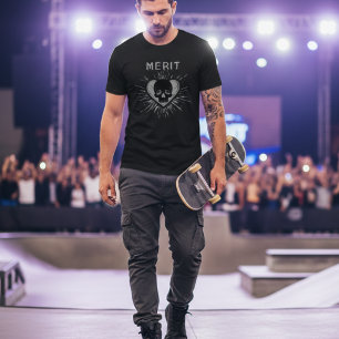 Merit Skull Heart Grunge Grafisk T-Shirt