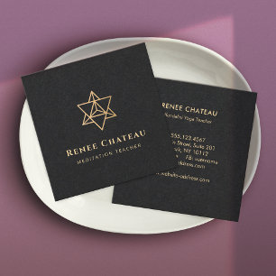 Merkaba Helig Geometry Symbol Fyrkantigt Visitkort