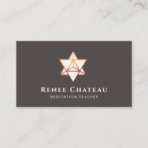 Merkaba Helig Geometry Symbol Visitkort