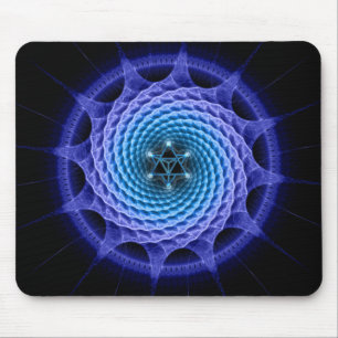 Merkaba spirala Mandalablått (Fractalgeometri) Musmatta