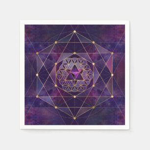 Merkabah i livets blomma - Helig Geometry Pappersservett