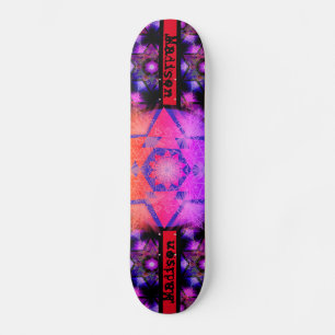 Merkabah Mandala Mönster  Mini Skateboard Bräda 18,5 Cm