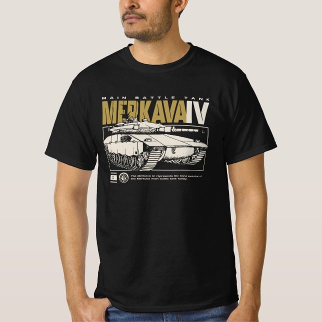 Merkava 4 - Israeli Tank T Shirt (Framsida)