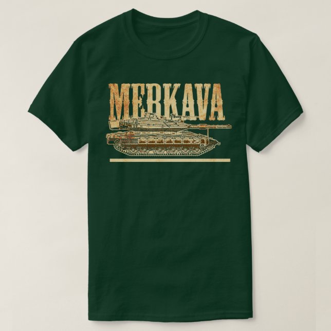 Merkava Tank Israel T Shirt (Design framsida)