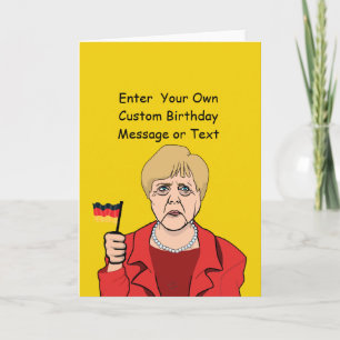 Merkel med tysk Flagga - - Kort
