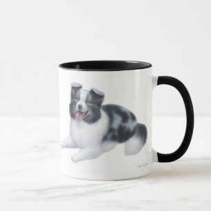 Merle för gränsCollieblått mugg