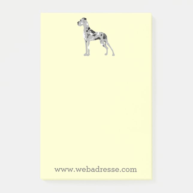 Merle Grand Danois Post-it Block (Framsida)