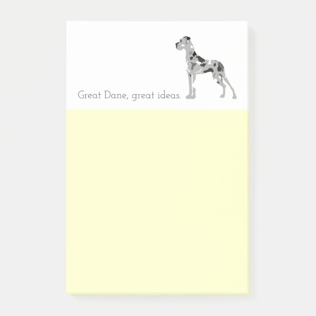 Merle Grand Danois Post-it Block (Framsida)