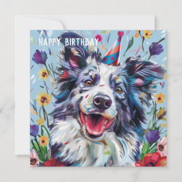 Merle Gräns Collie Birthday-kort