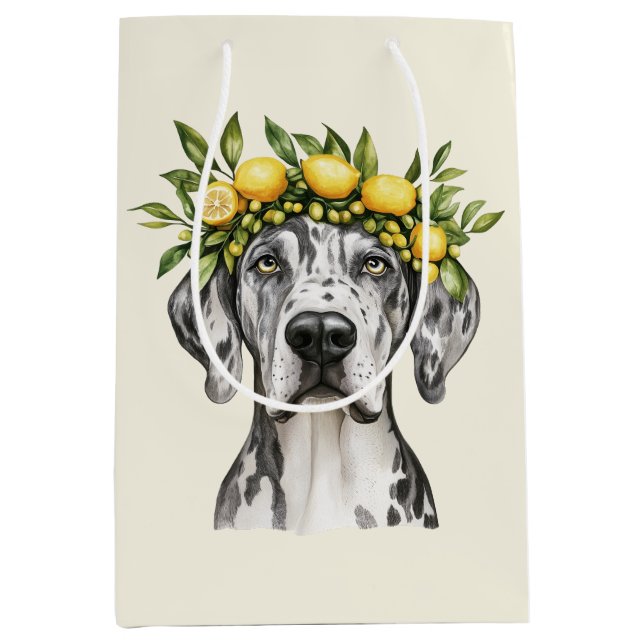 Merle Great dane Hund Lemon Krona (Framsidan)