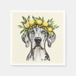 Merle Great dane Hund Lemon Krona Pappersservett