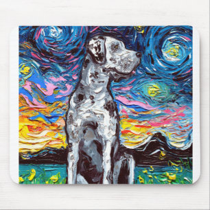 Merle Great dane Starry Night Impressionist Hund Musmatta
