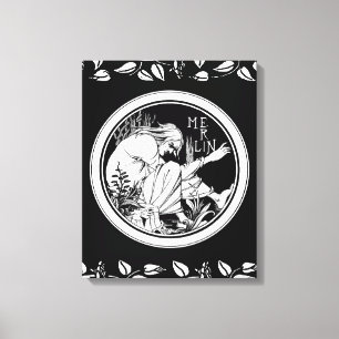 Merlin Art nouveau fantasi Canvastryck