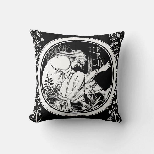 Merlin Art nouveau fantasi Kudde (Framsida)
