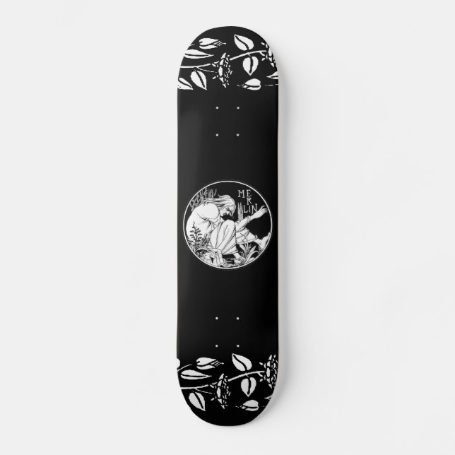 Merlin Art nouveau fantasi Skateboard Bräda 21,5 Cm (Framsida)