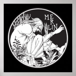 Merlin Aubrey Beardsley Poster