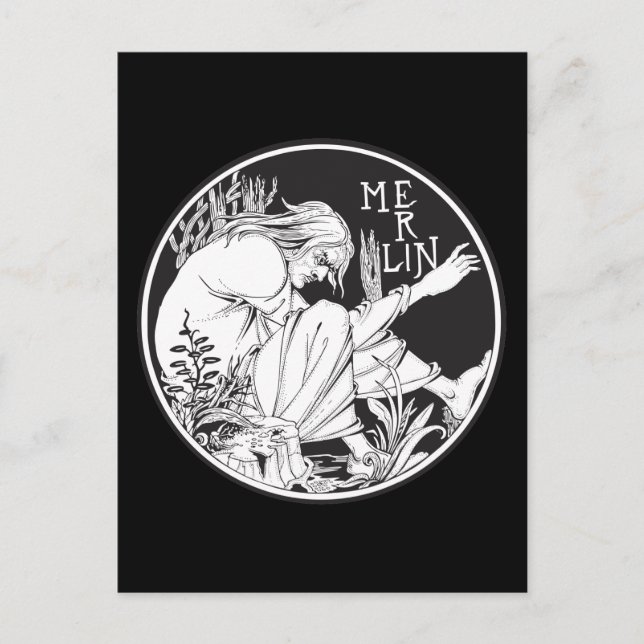 Merlin Aubrey Beardsley Vykort (Framsida)
