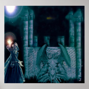 Merlin & Dragon Poster