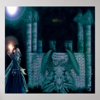 Merlin & Dragon Poster