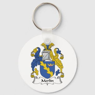 Merlin familjvapensköld nyckelring