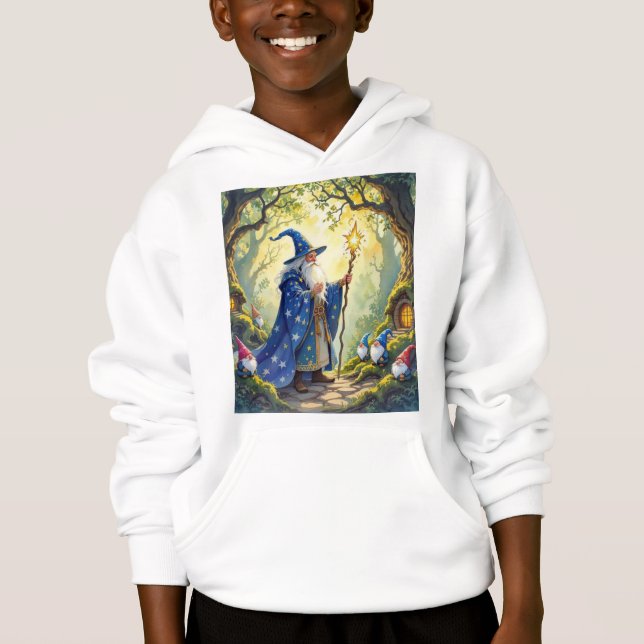 Merlin med gnomhuvtröja t shirt (Framsida)